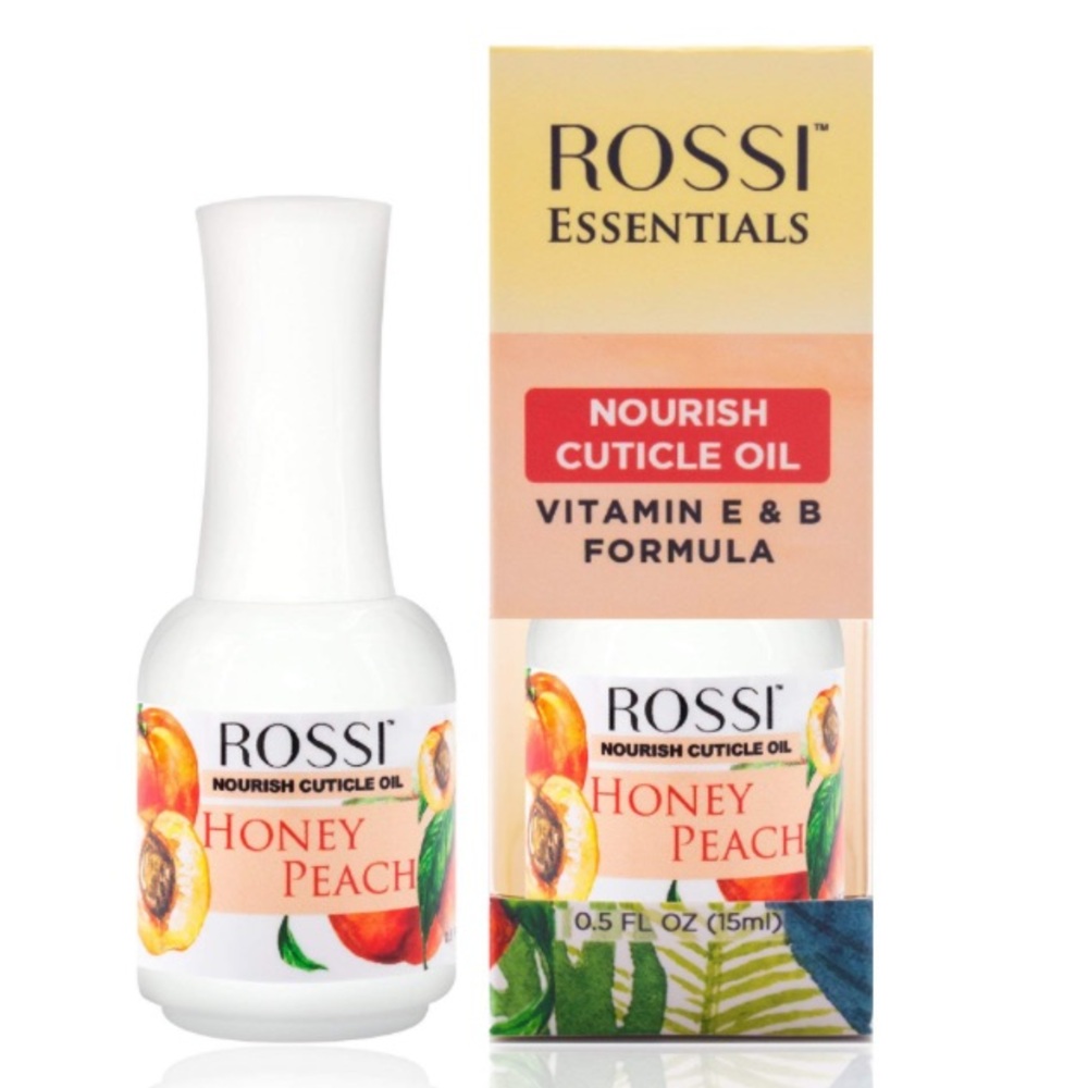 NIB - Rossi Nails - Nourish Cuticle Oil - Honey Peach Scent